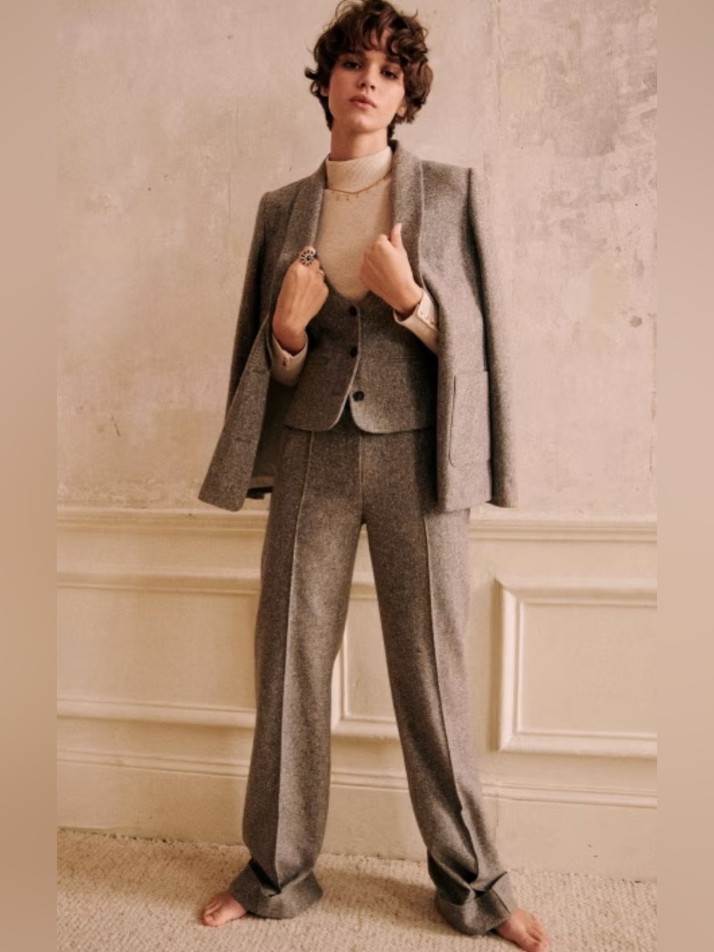Sezane Lukas Trousers - Taupe - US2 / FR34